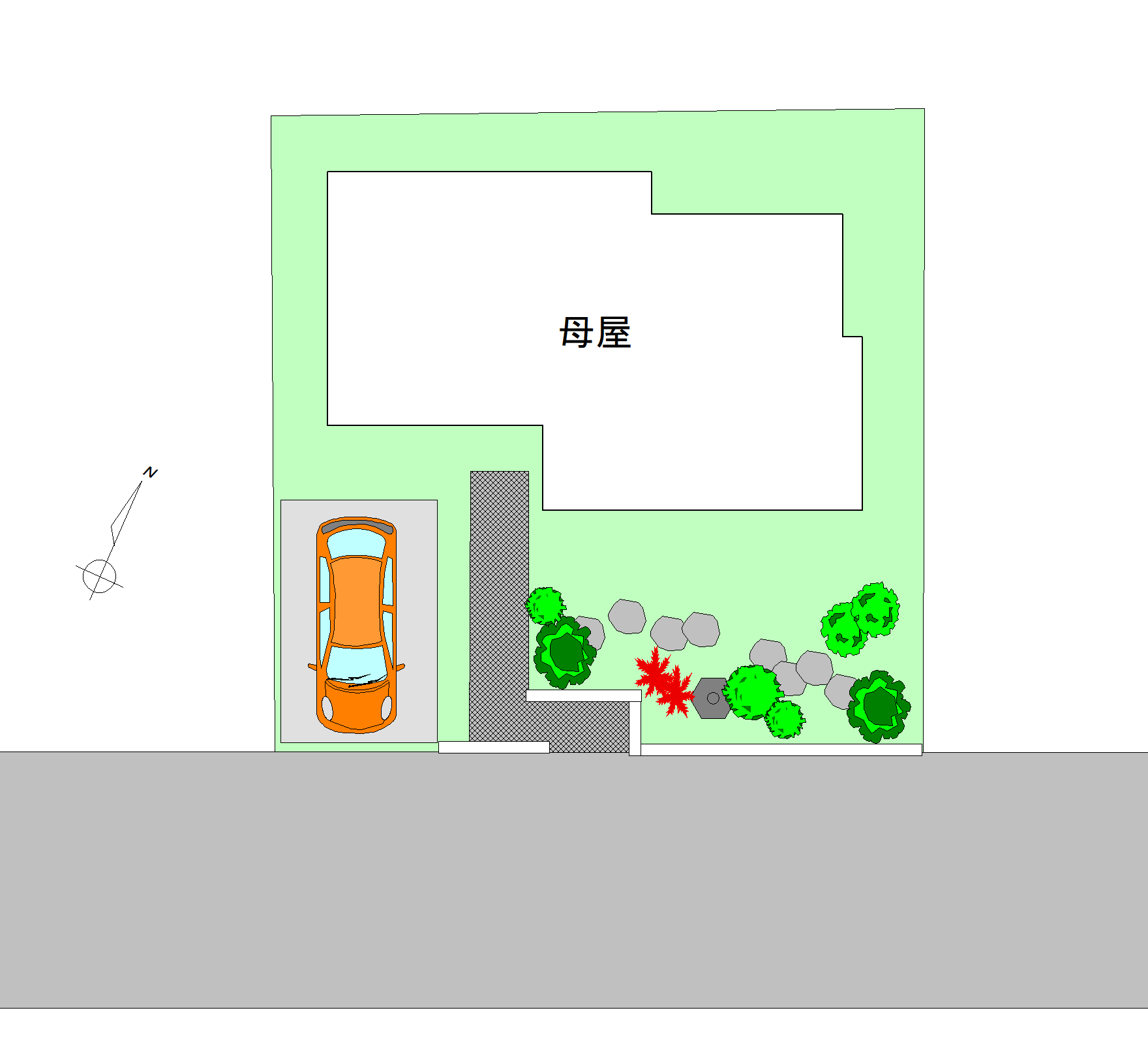 三重県名張市桔梗が丘南「昭和薫る和テイスト溢れる日本家屋」（敷地見取り図）