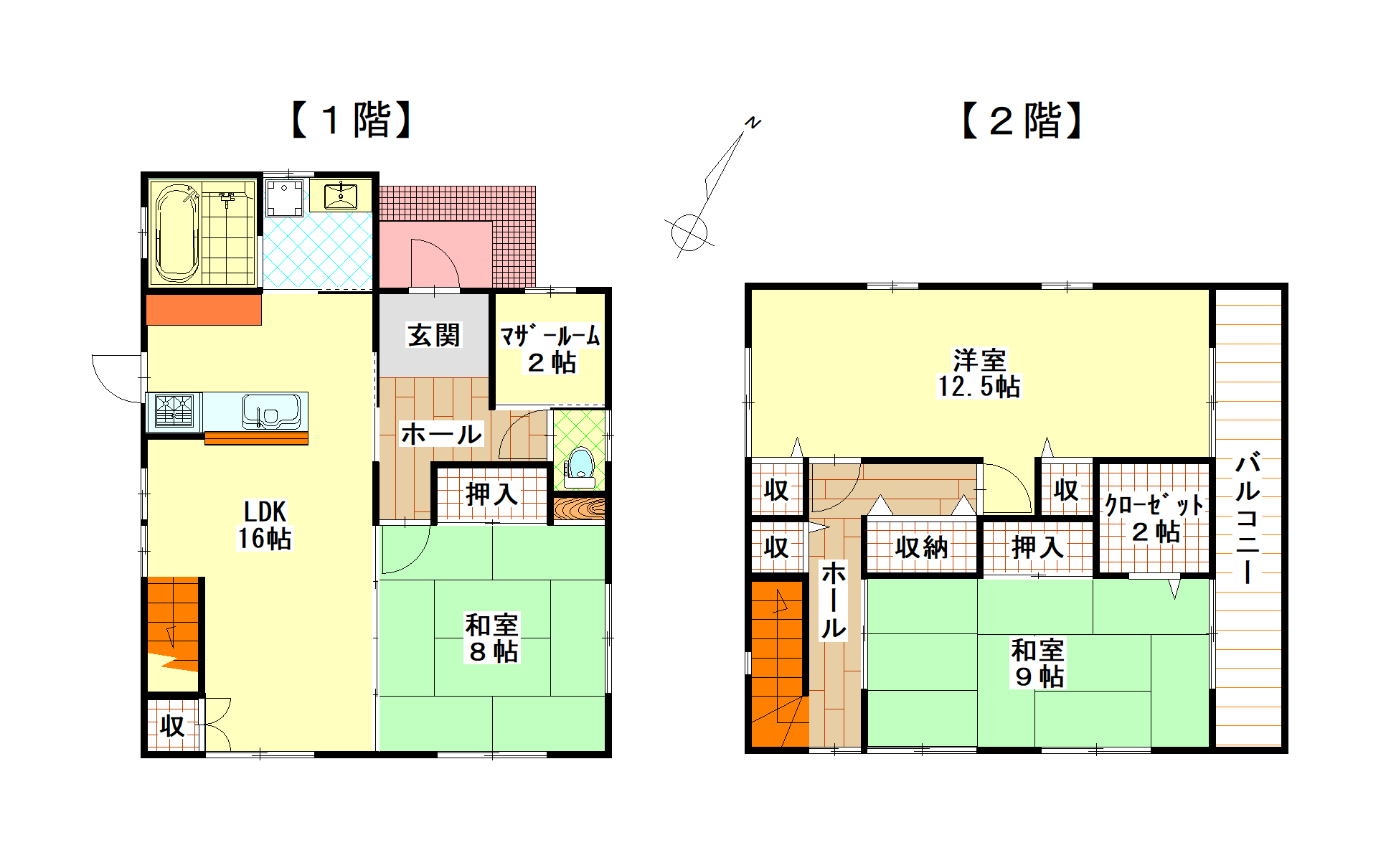 三重県伊賀市ゆめが丘「広い敷地と駐車場のあるパナホームの戸建住宅」間取り